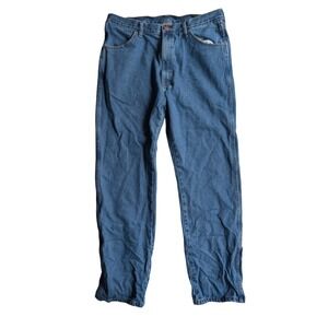 Rustler Mens Medium Wash Straight Leg Jeans 100% Cotton 36x32